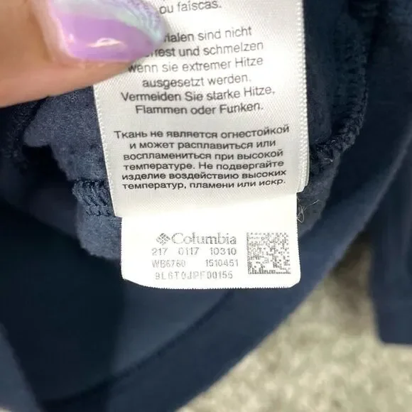 Columbia Jacket Boys M 10/12 Steens Mountain II Navy Blue Fleece Zip Up - Picture 6 of 6